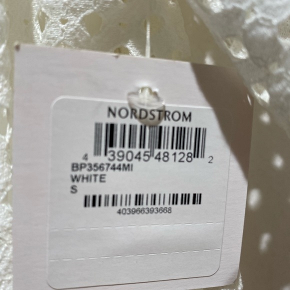 NEW! BP White Eyelet off the shoulder top with Tags. - Picture 3 of 5
